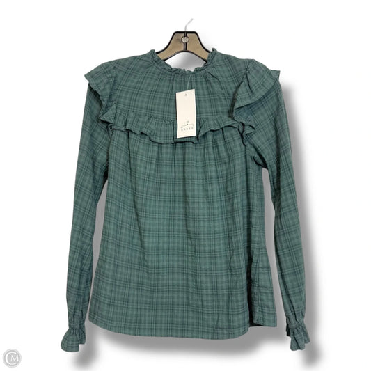 Top Long Sleeve By Universal Thread In Plaid Pattern, Size: Xs