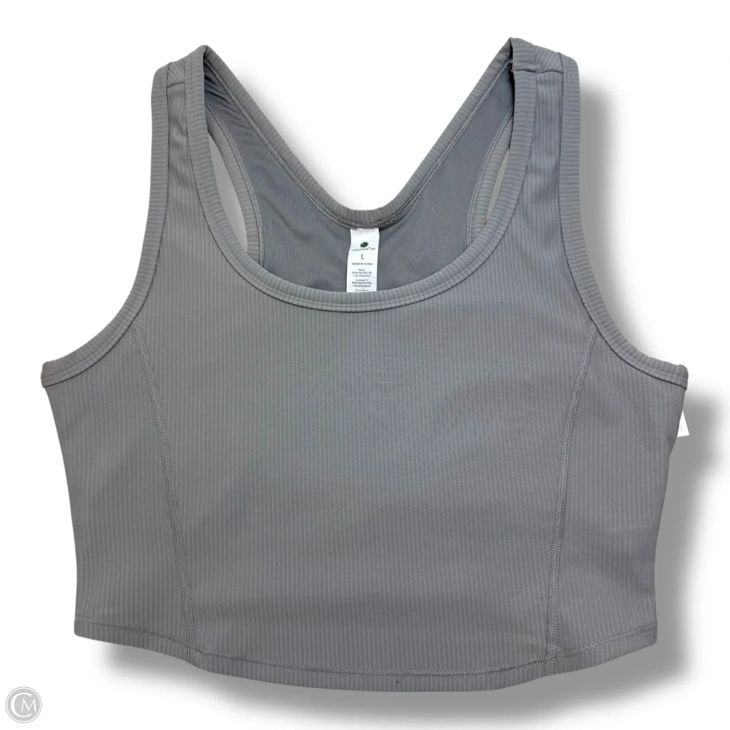 Athletic Bra By Yogalicious In Grey, Size: L