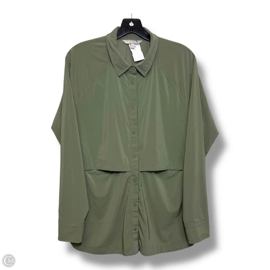 Top Long Sleeve By Athleta In Green, Size: M