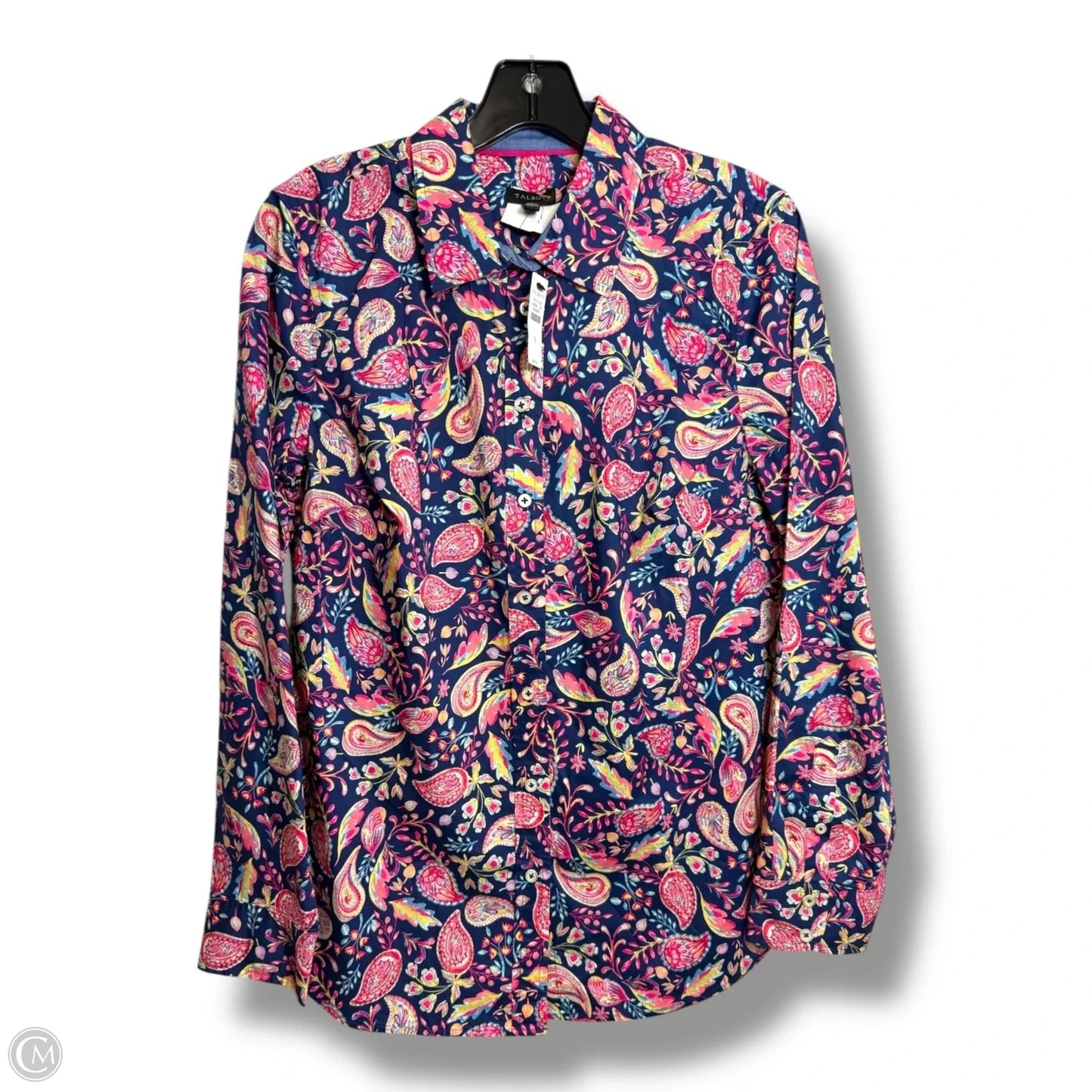 Top Long Sleeve By Talbots In Paisley Print, Size: S