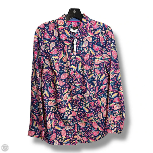 Top Long Sleeve By Talbots In Paisley Print, Size: S