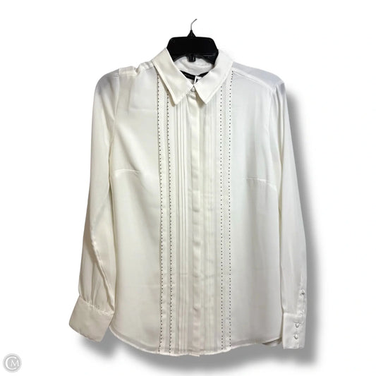 Top Long Sleeve By White House Black Market In White, Size: 4