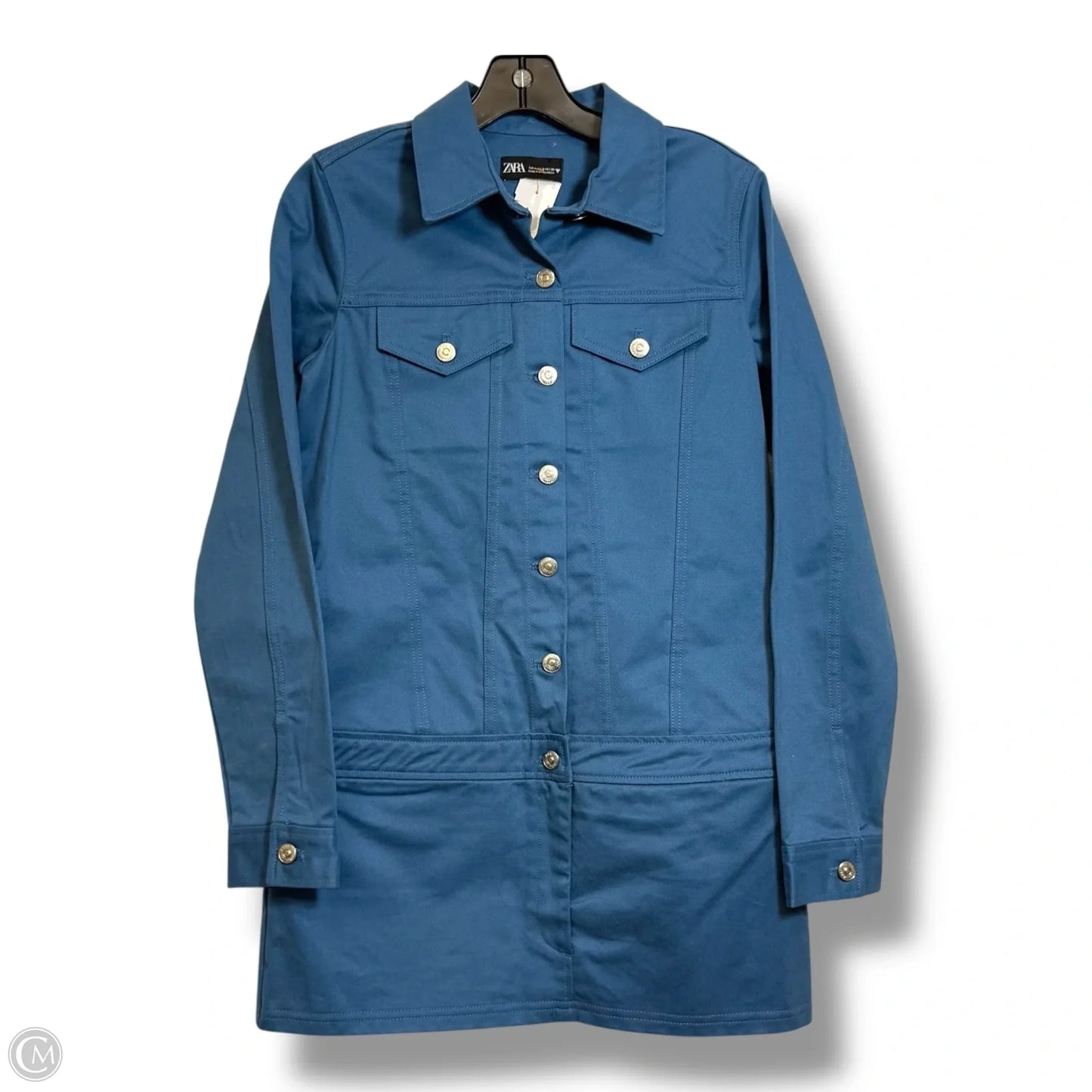 Jacket Denim By Zara In Blue, Size: S