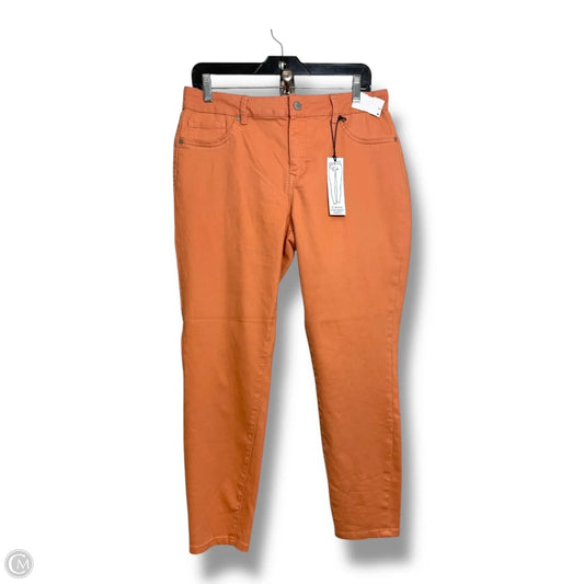 Jeans high waist ankle modern fit By D Jeans In Orange, Size: 14