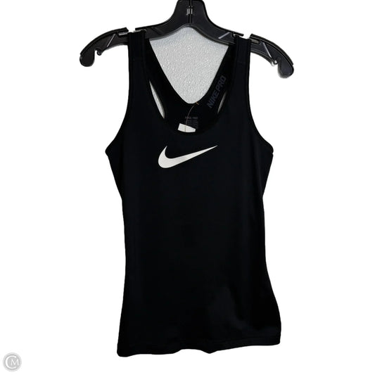 Athletic Tank Top By Nike Apparel In Black, Size: S