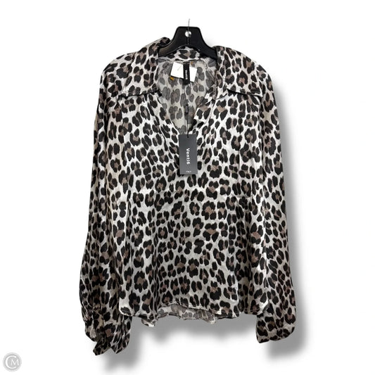 Top Long Sleeve By Clothes Mentor In Leopard Print, Size: S