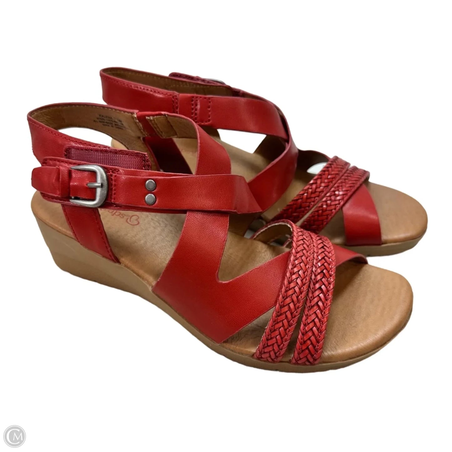 Sandals Flats By Bare Traps In Red, Size: 7.5