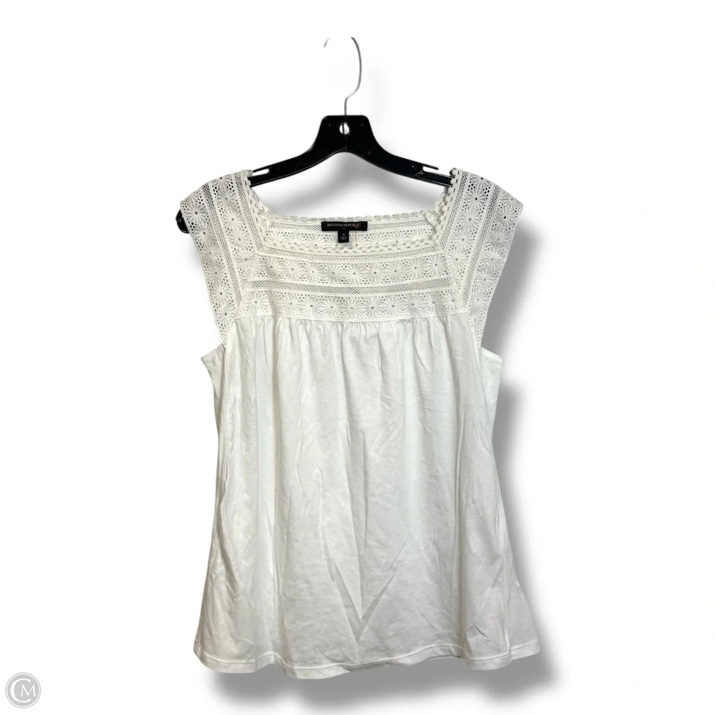 Top Sleeveless By Banana Republic In White, Size: S