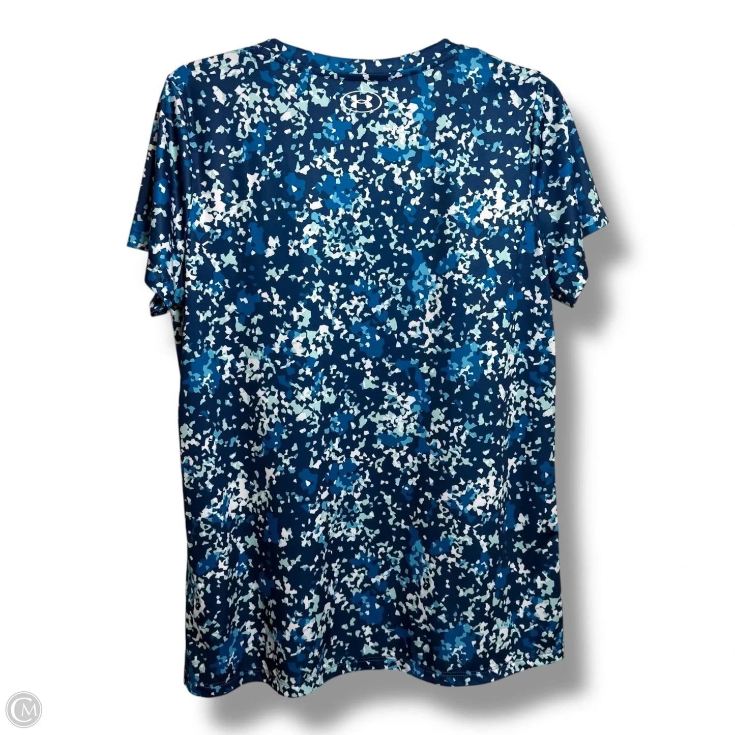 Athletic Top Short Sleeve By Under Armour In Blue, Size: L