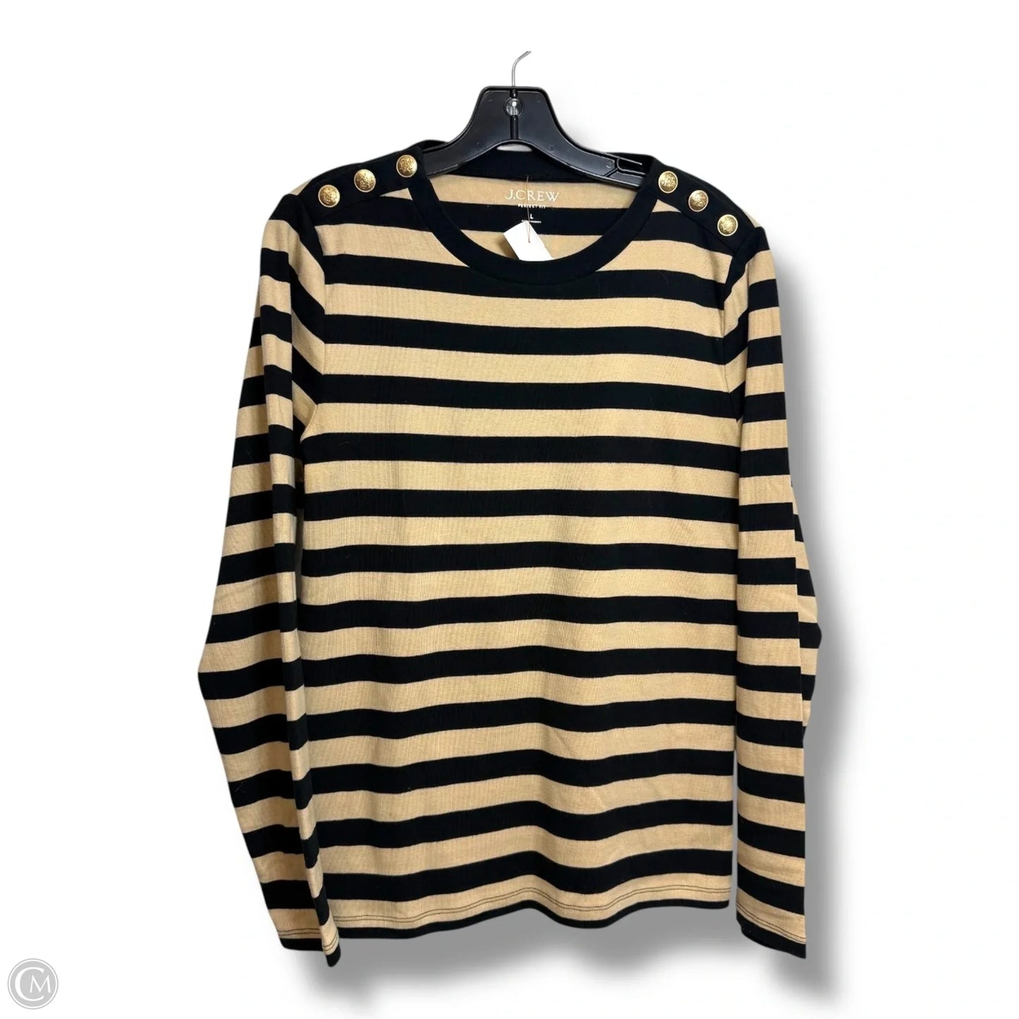 Top Long Sleeve By J. Crew In Striped Pattern, Size: L