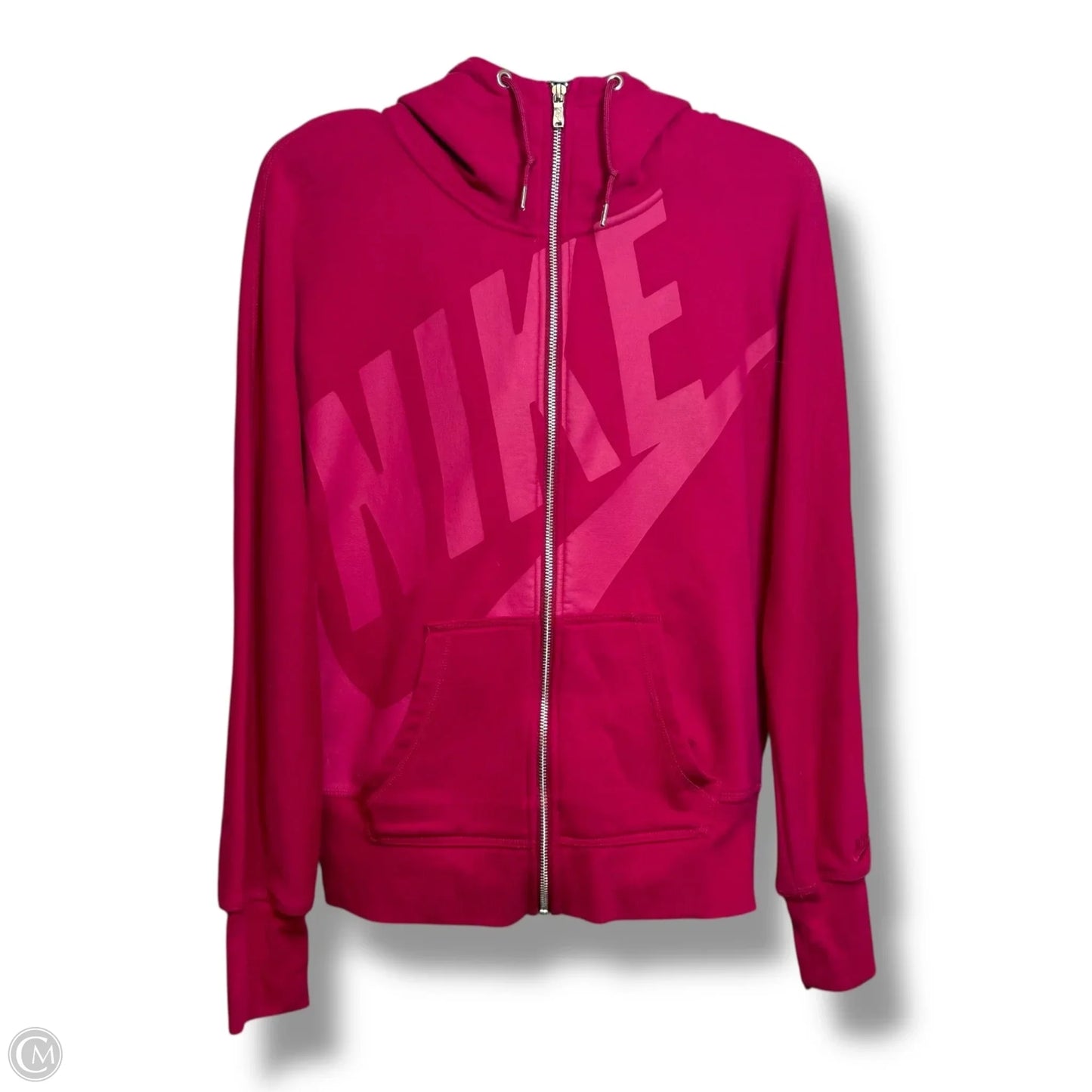 Athletic Sweatshirt Hoodie By Nike Apparel In Pink, Size: M