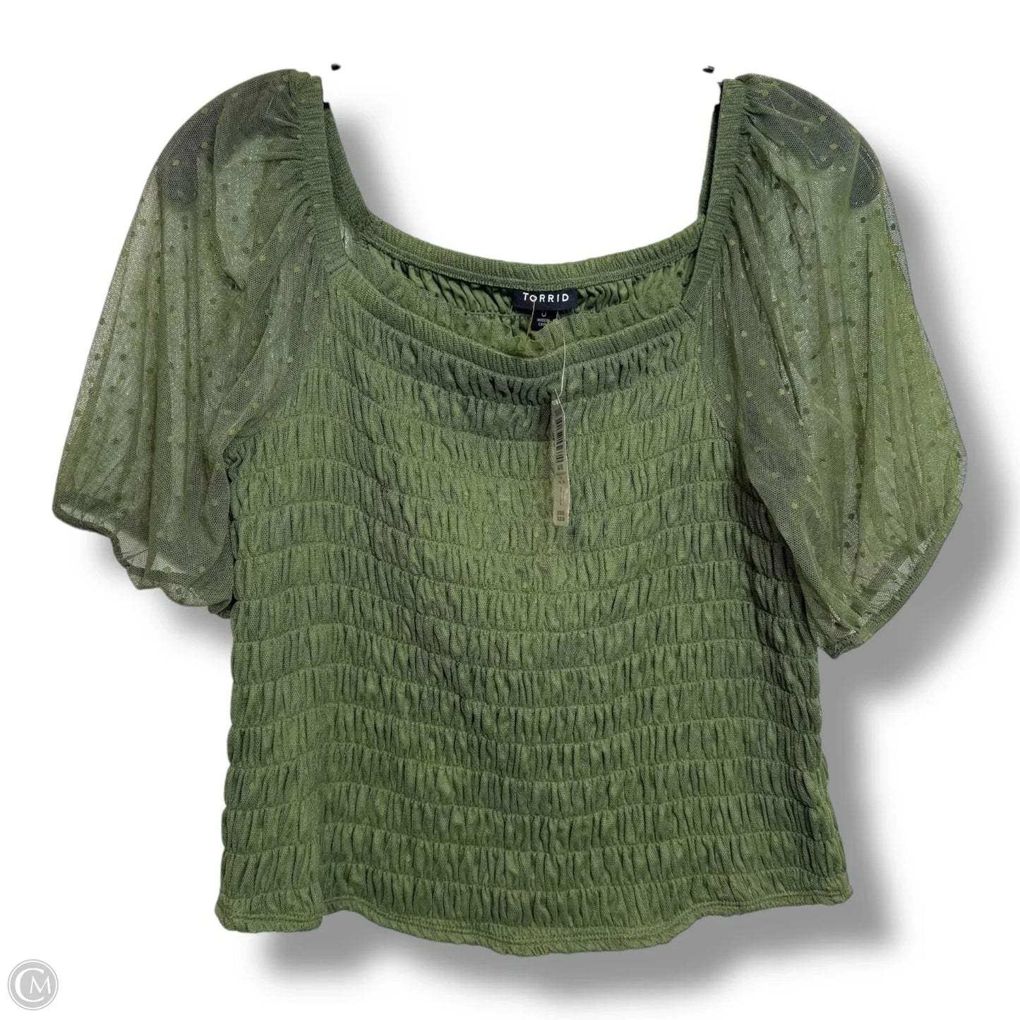 Top Short Sleeve By Torrid In Green, Size: L