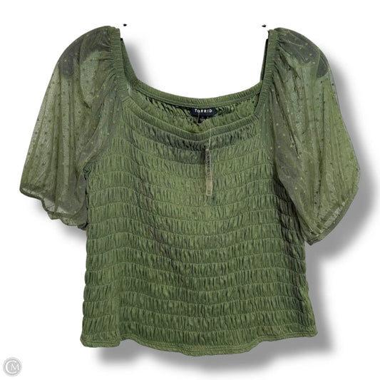 Top Short Sleeve By Torrid In Green, Size: L