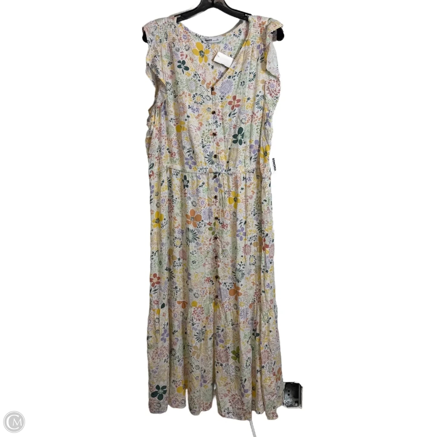 Dress Casual Maxi By Sonoma In Floral Print, Size: Xxl