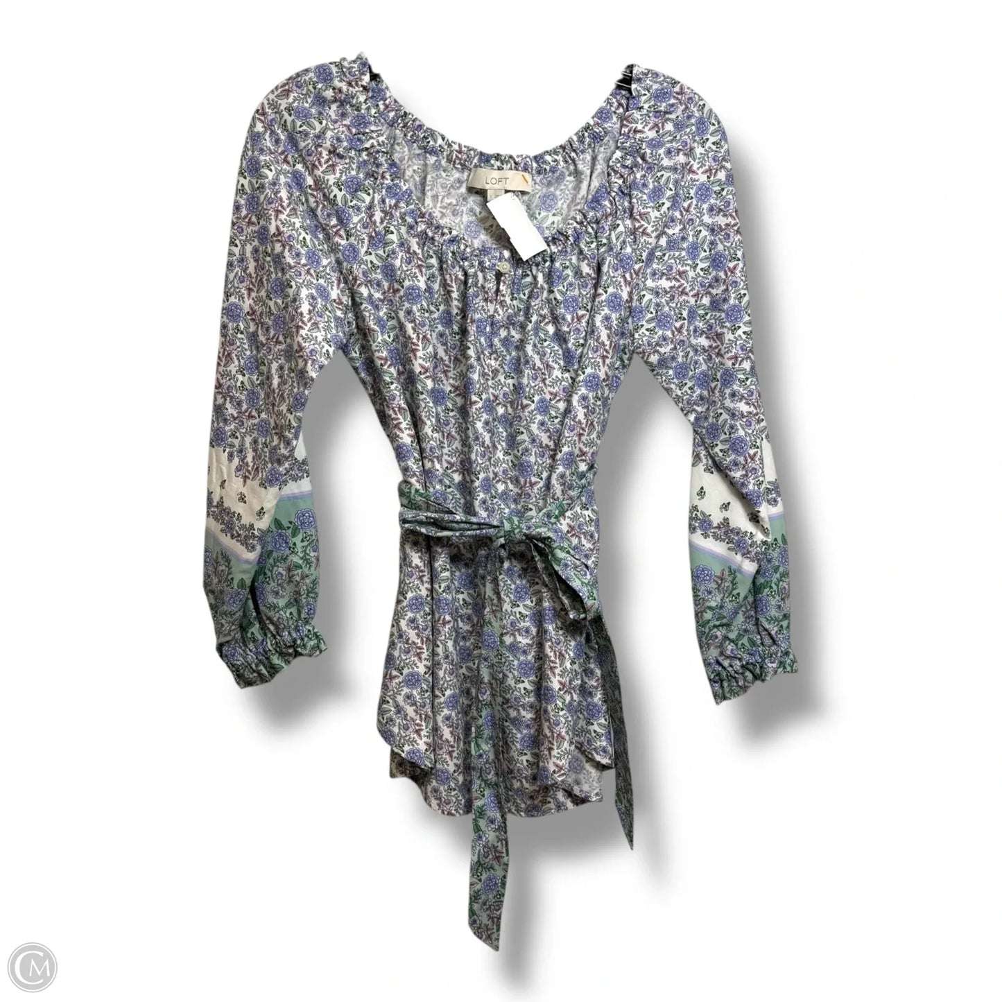 Top Long Sleeve By Loft In Floral Print, Size: S