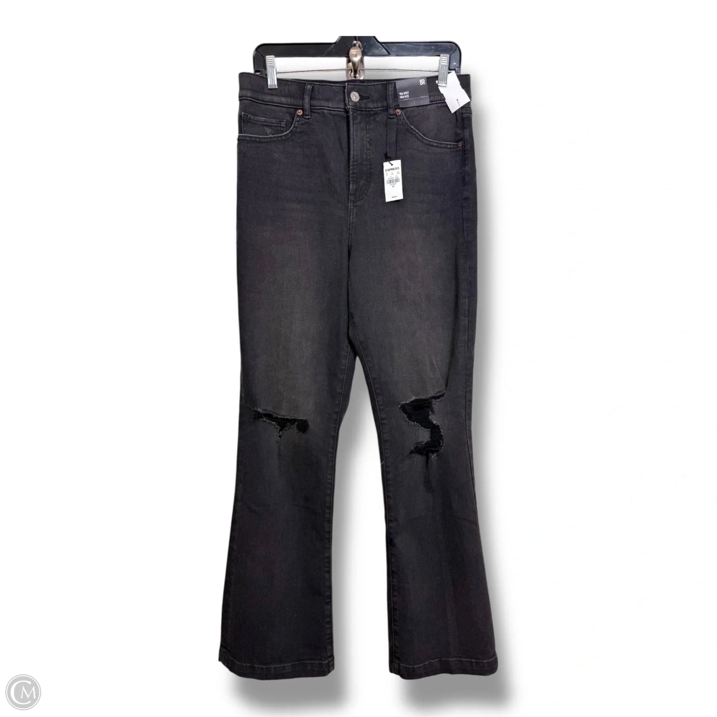 Jeans high rise 90s Boot Cut By Express In Black, Size: 8