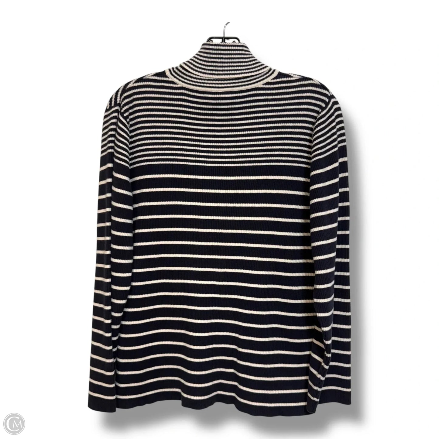 Sweater By Tommy Hilfiger In Striped Pattern, Size: L