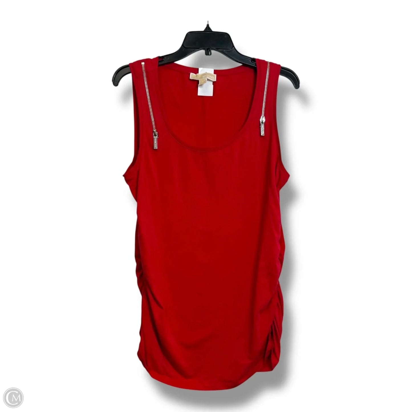 Top Sleeveless Designer By Michael Kors In Red, Size: Xl