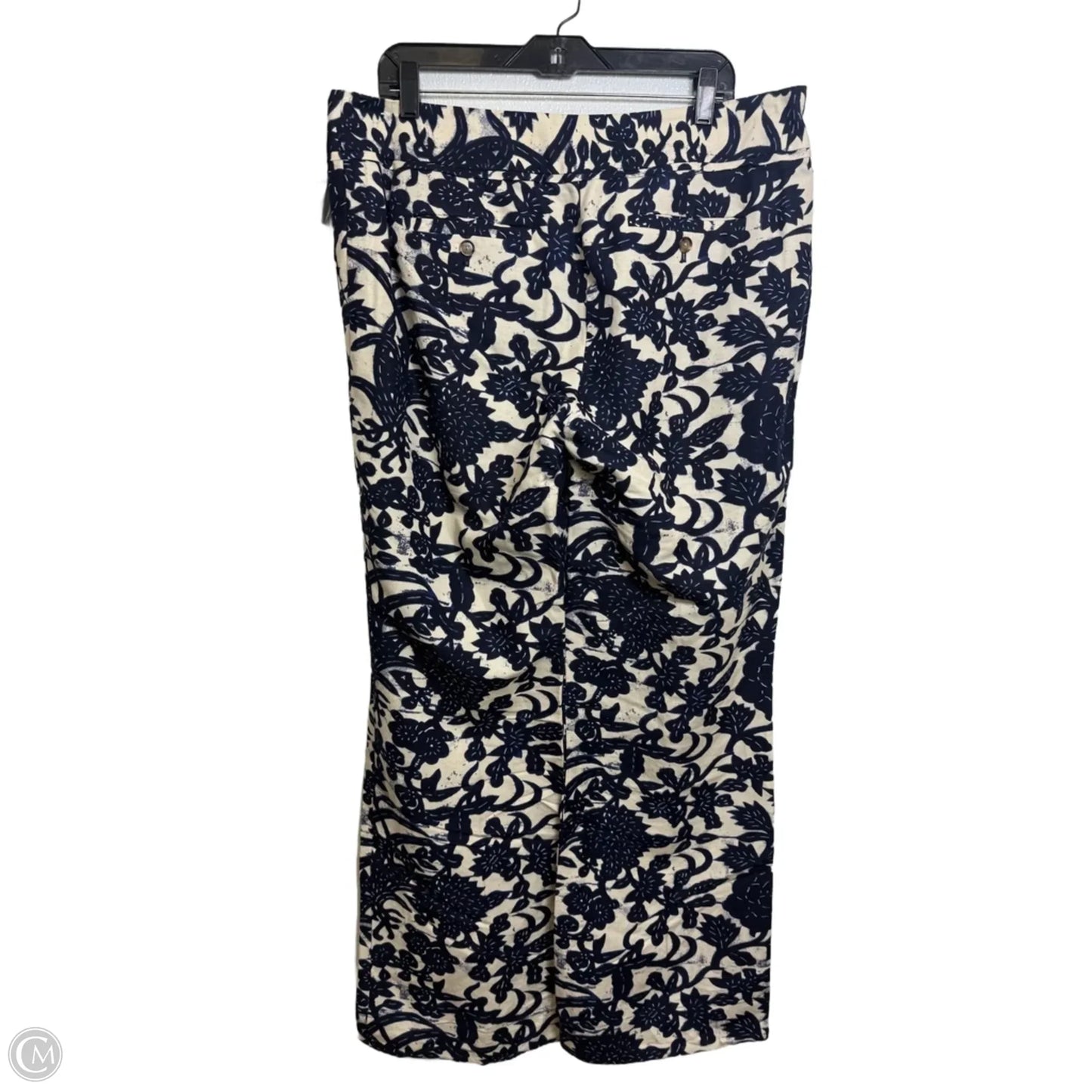 Pants Dress By Loft In Blue & White, Size: 12