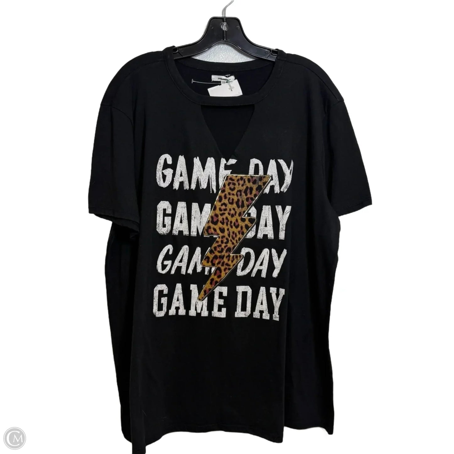 Top Short Sleeve Basic By Maurices In Black, Size: 1x