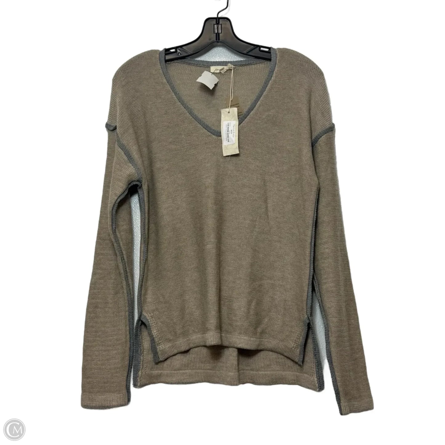 Top Long Sleeve By Mystree In Tan, Size: S