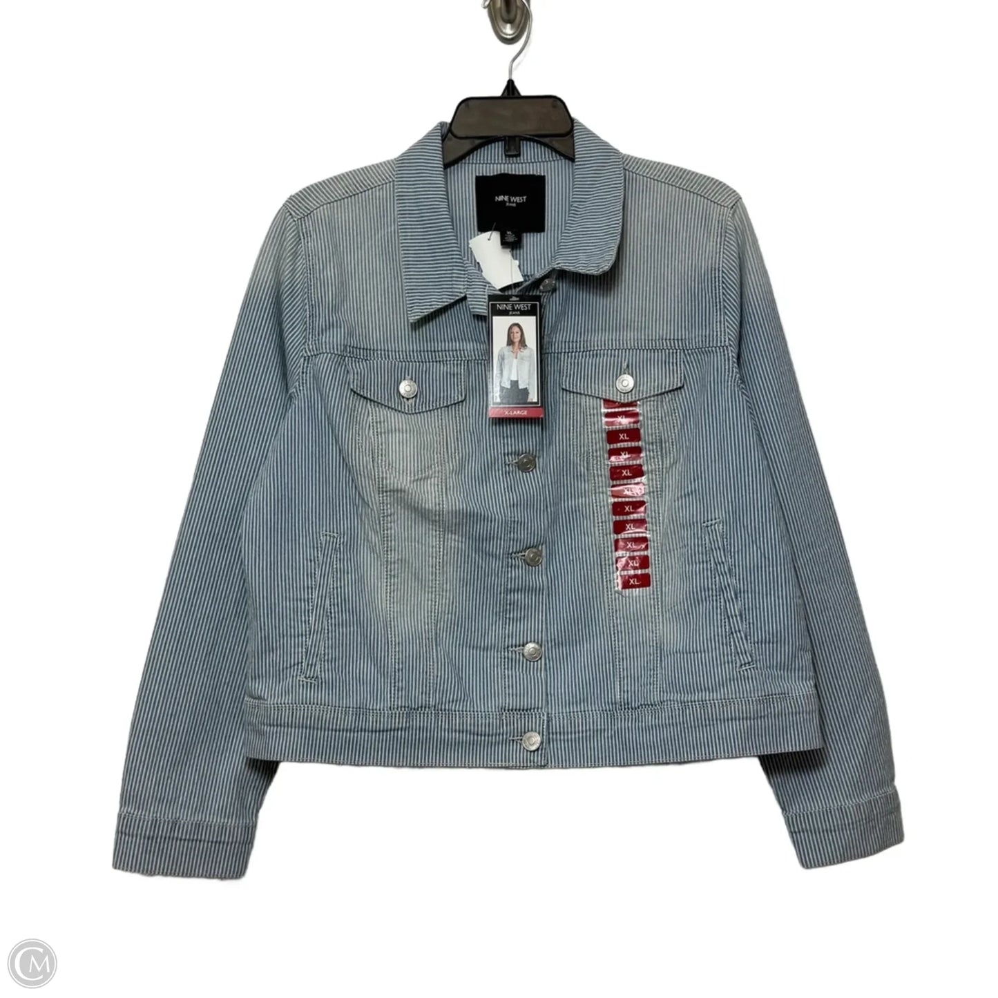 Jacket Other By Nine West Apparel In Striped Pattern, Size: Xl