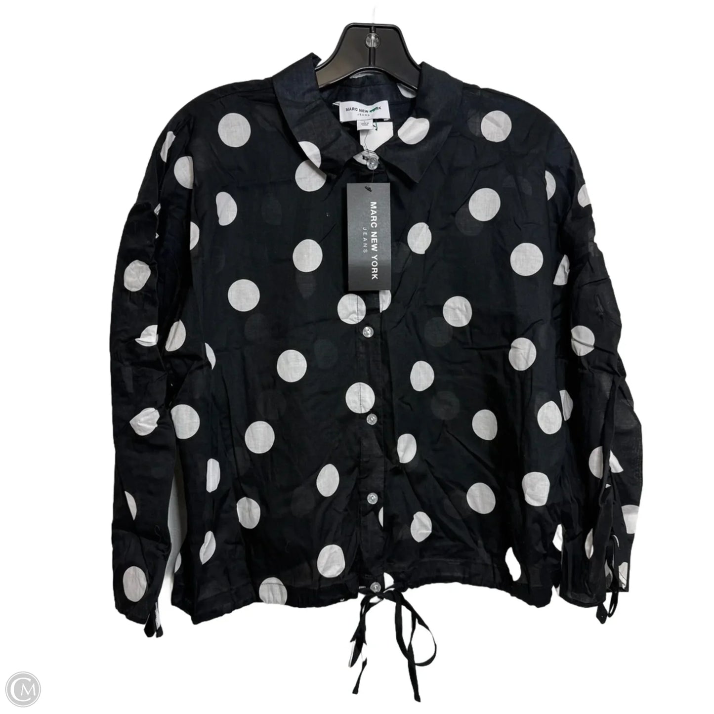 Top 3/4 Sleeve By Marc New York In Polkadot Pattern, Size: L