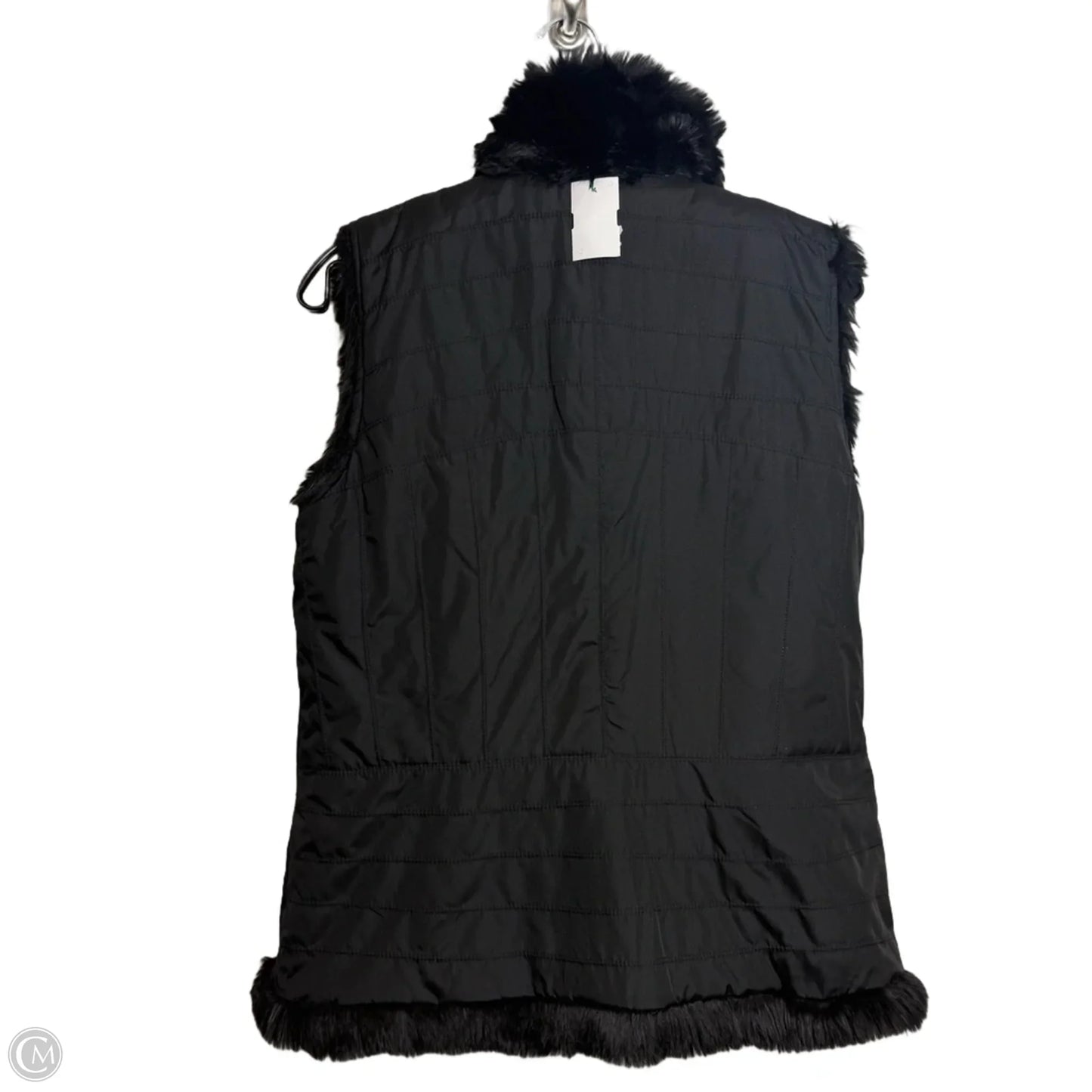 Reversible Vest Faux Fur & Sherpa By Cmf In Black, Size: S