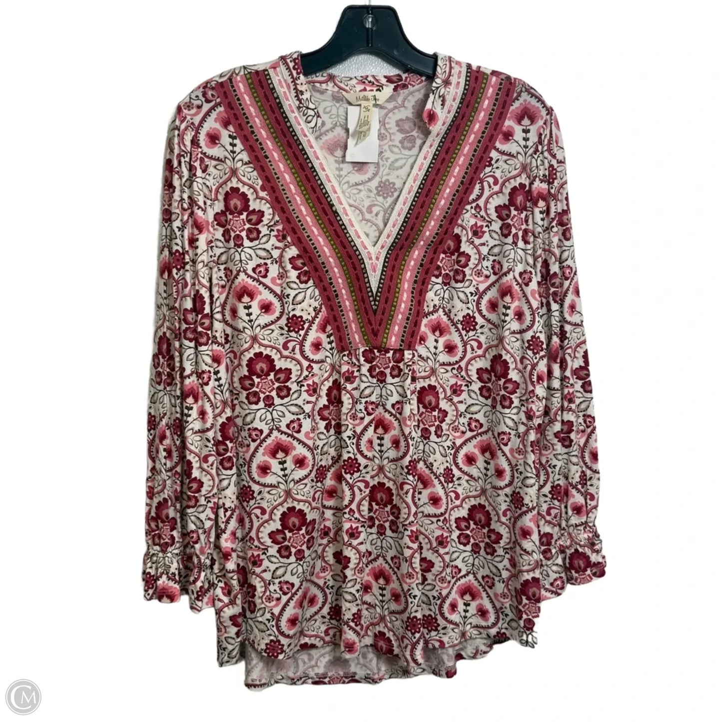 Top Long Sleeve By Matilda Jane In Floral Print, Size: M