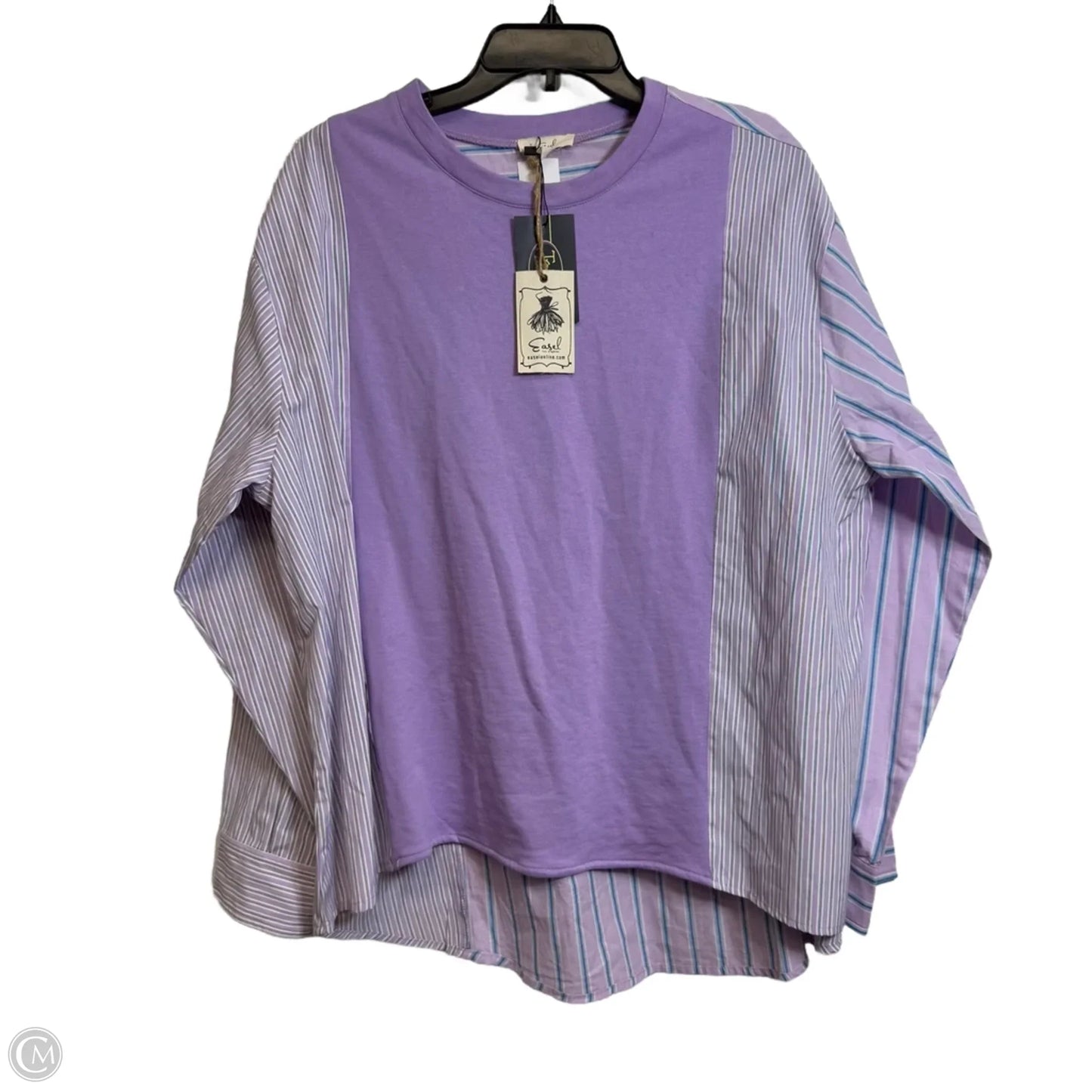 Top Long Sleeve By Easel In Purple, Size: M