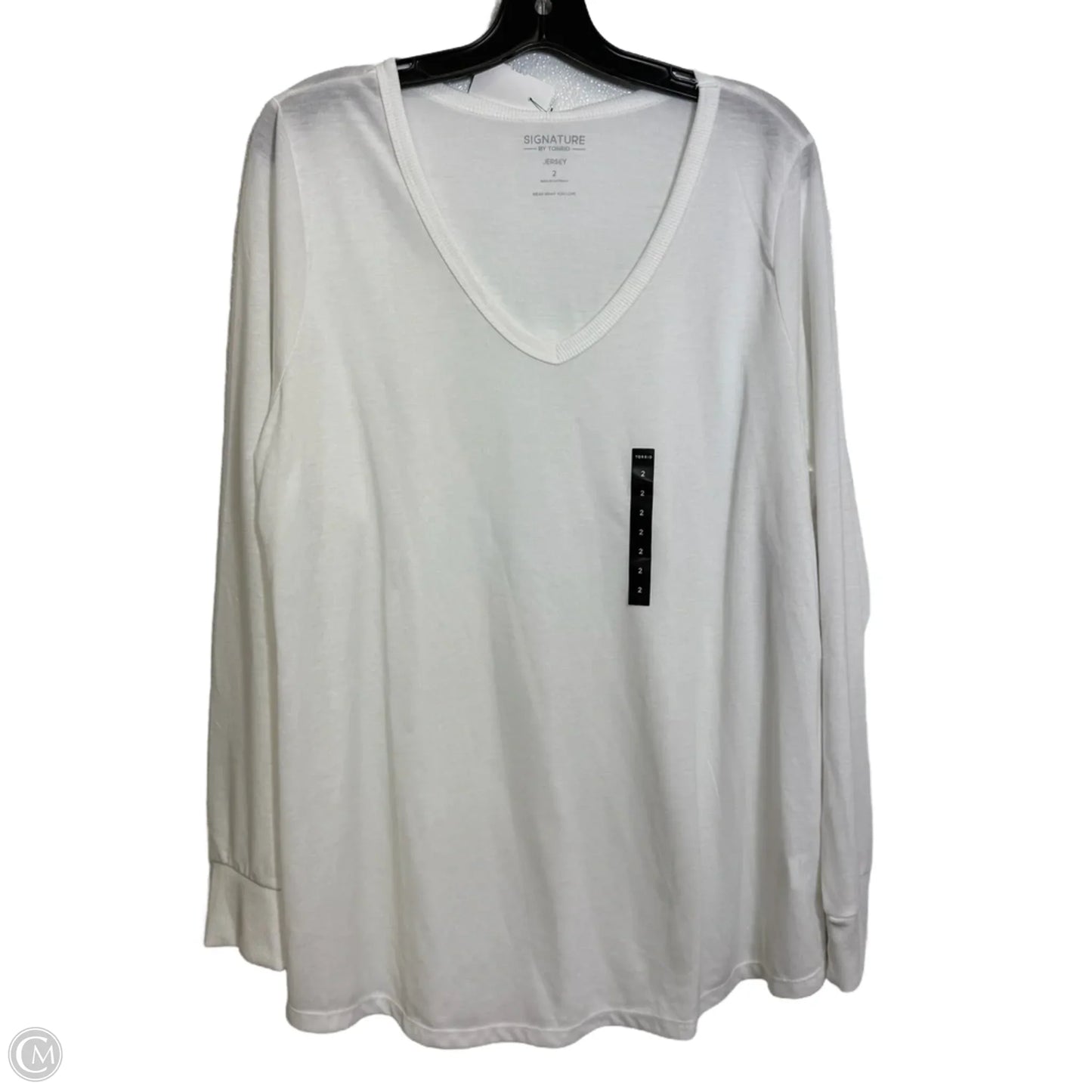 Top Long Sleeve Basic By Torrid In White, Size: 2x
