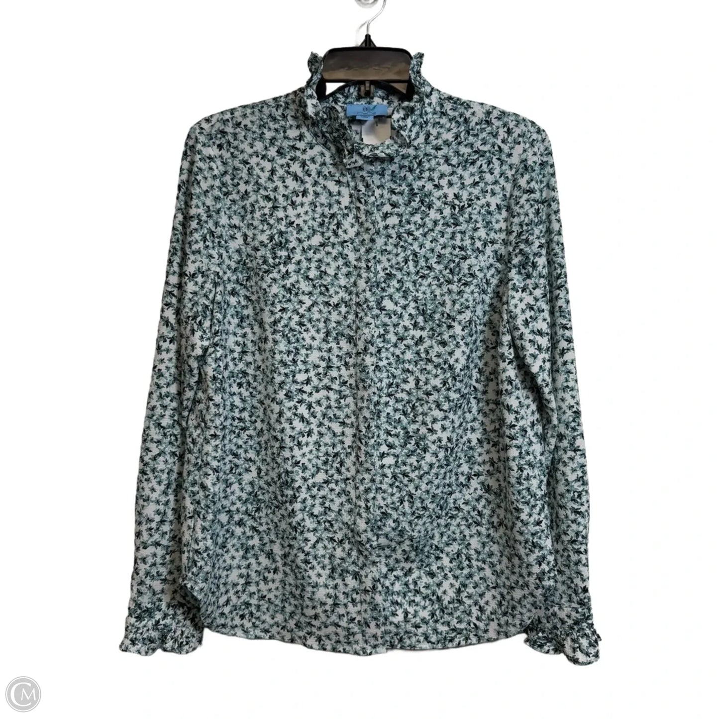 Top Long Sleeve By Cece In Green, Size: M
