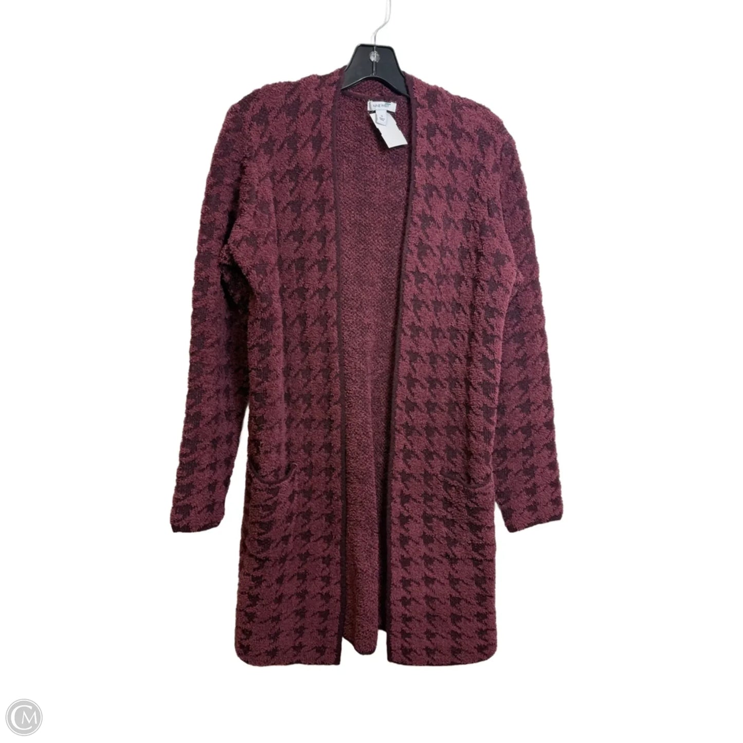 Cardigan By Nine West Apparel In Maroon, Size: S