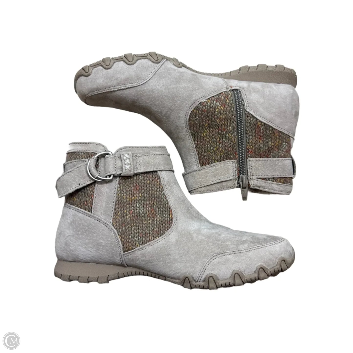 Boots Ankle Flats By Skechers In Grey, Size: 6.5