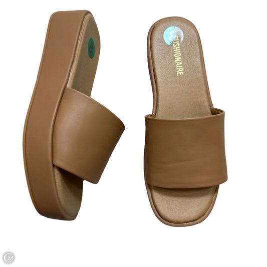 Sandals Flats By Cushionaire In Tan, Size: 8