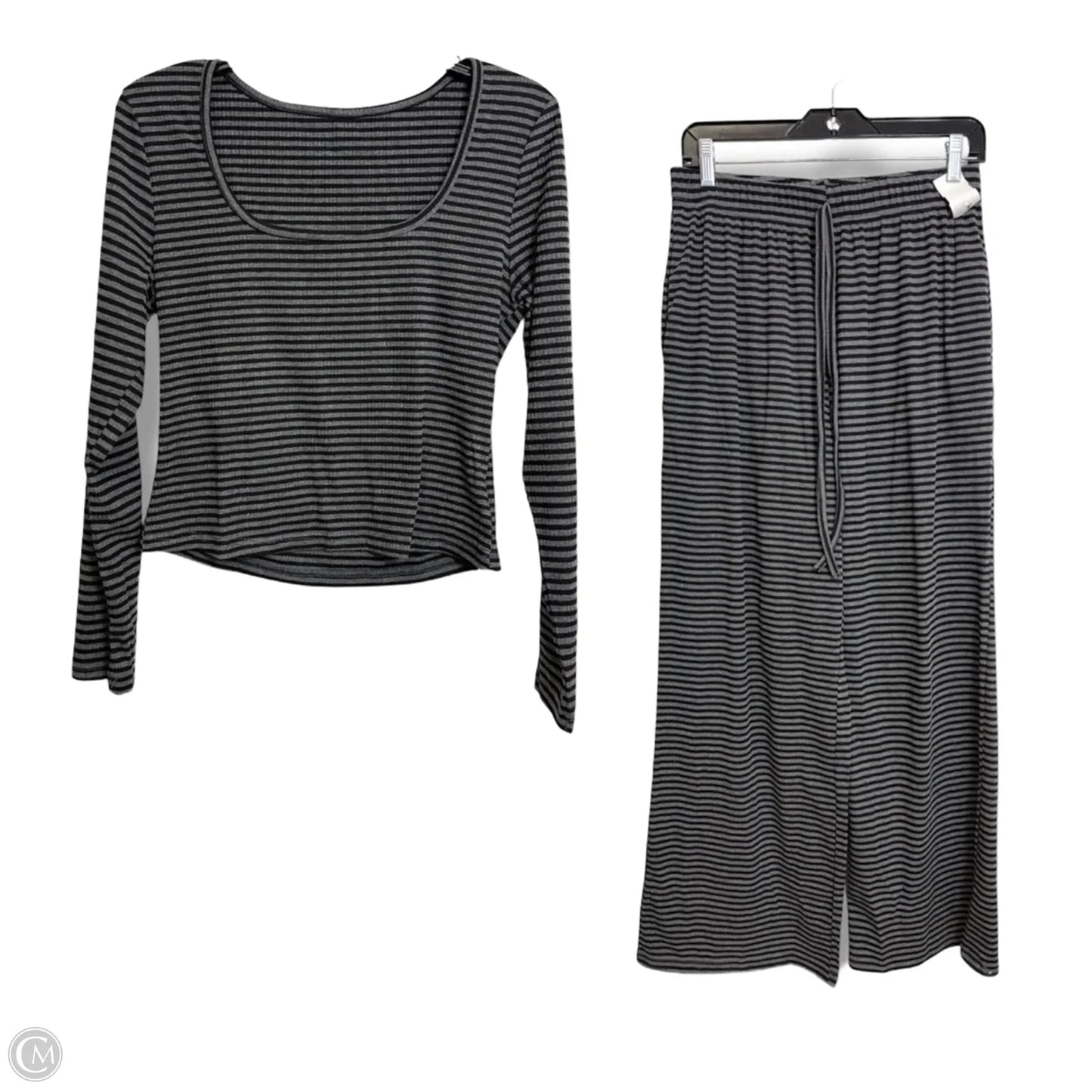 Lounge Set Pants By Katch Me In Striped Pattern, Size: L