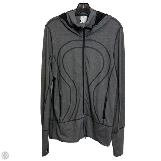 Athletic Jacket By Lululemon In Grey, Size: 10
