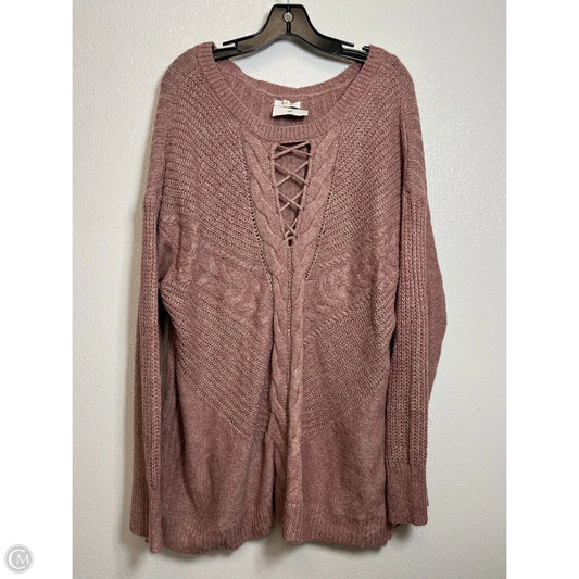 Sweater By Maurices In Pink, Size: 2x