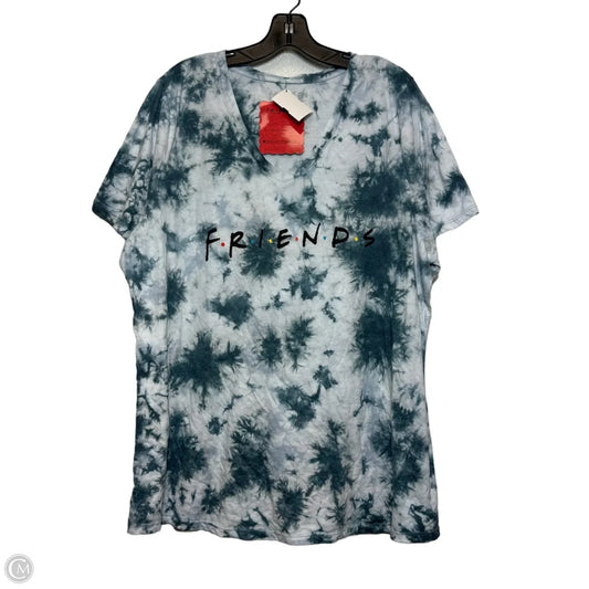 FRIENDS Top Short Sleeve Basic By Torrid In Tie Dye Print, Size: 18/20