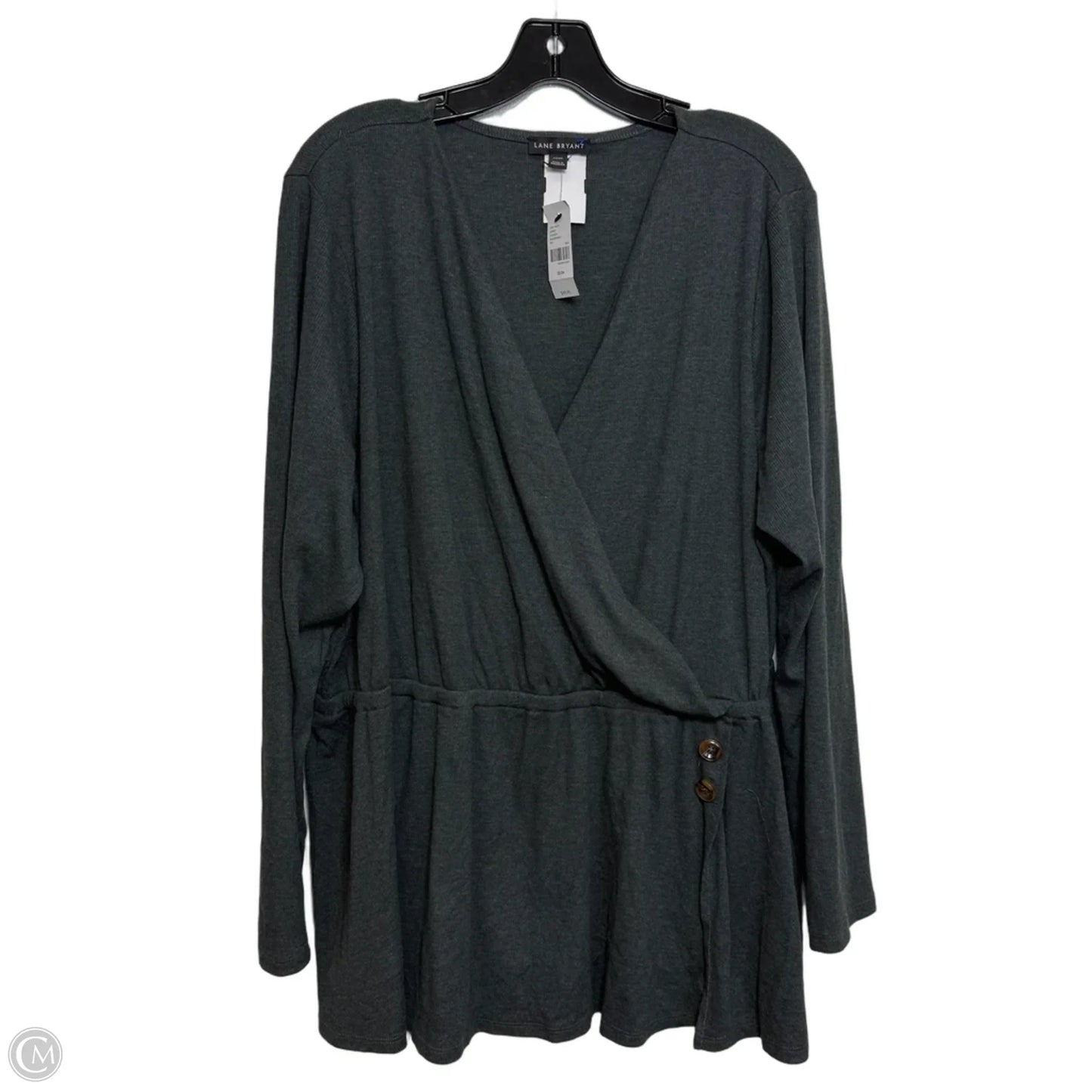 Top Long Sleeve By Lane Bryant In Grey, Size: 2x