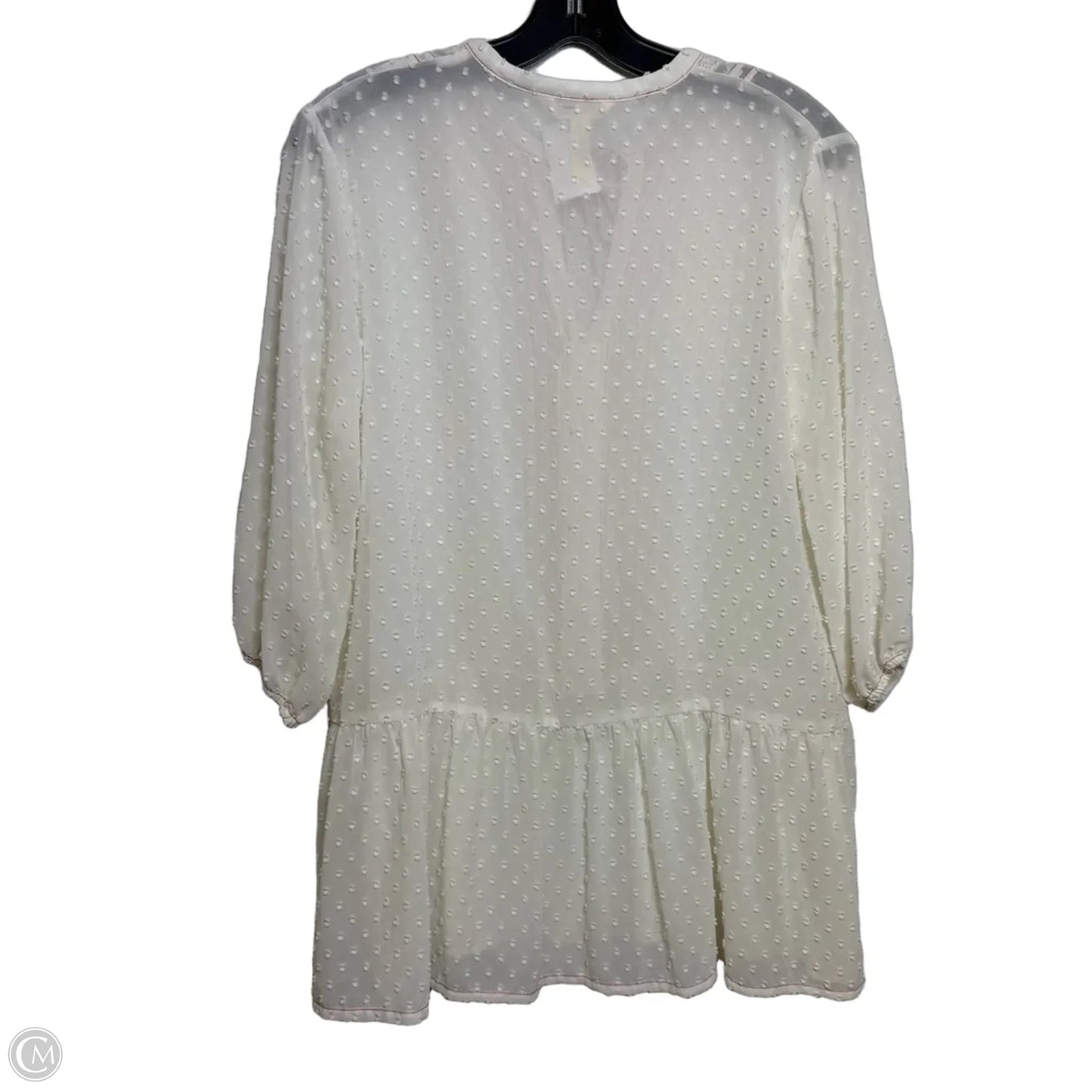 Top Long Sleeve By Matilda Jane In White, Size: M