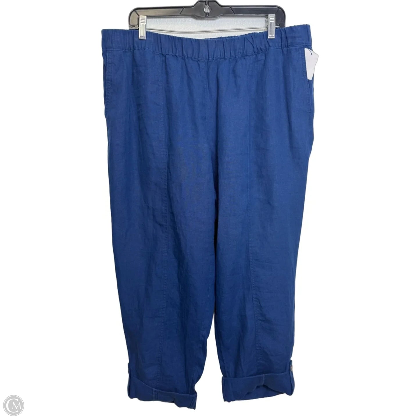 Pants Linen By J. Jill In Blue, Size: Xl
