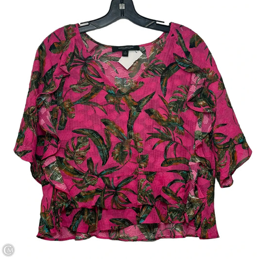 Top Short Sleeve By Marc New York In Pink, Size: S
