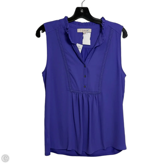 Top Sleeveless By Loft In Purple, Size: S