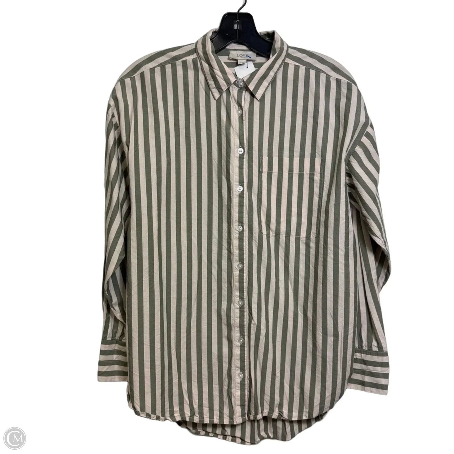 Top Long Sleeve By Loft In Striped Pattern, Size: Xs