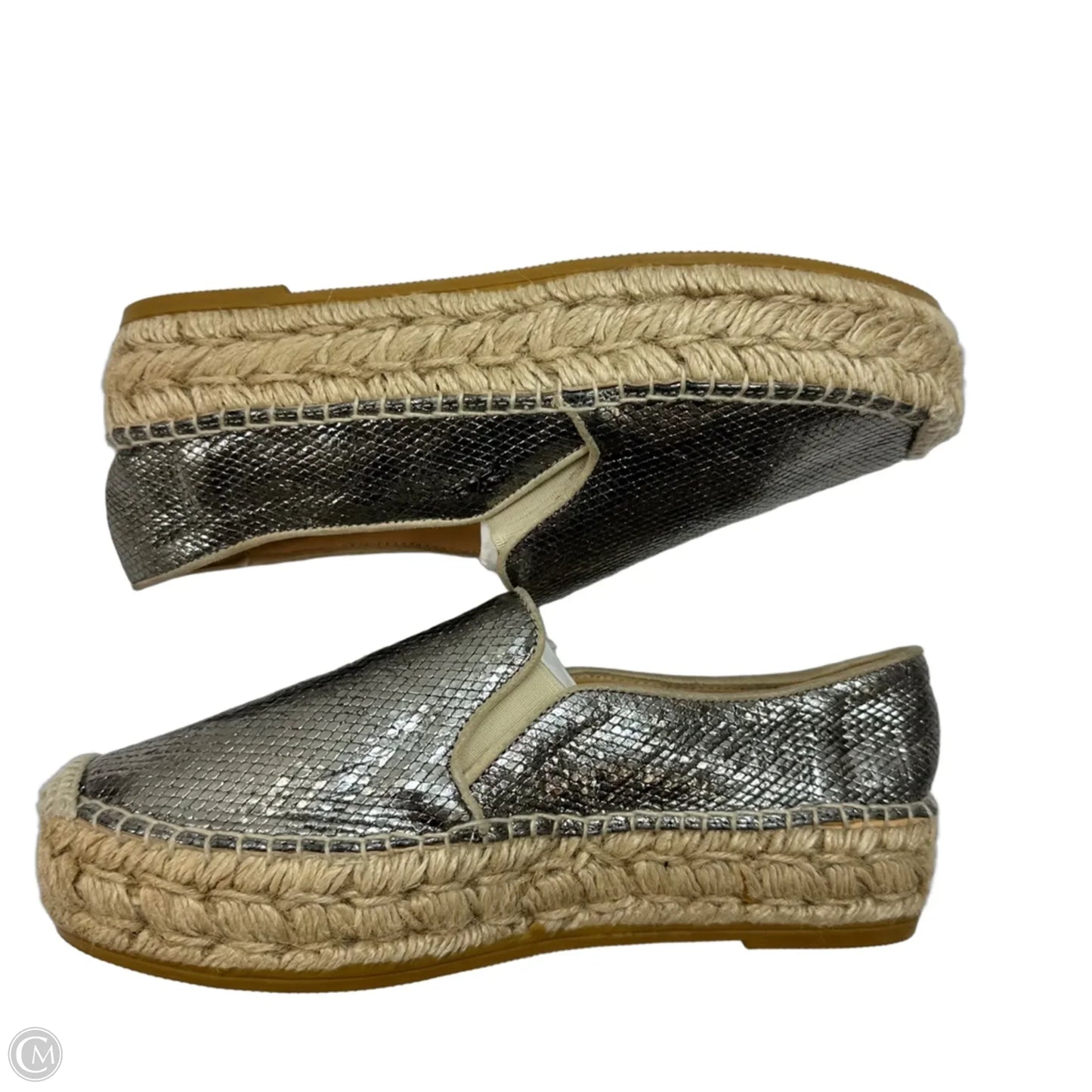 Shoes Designer By Longchamp In Silver, Size: 7