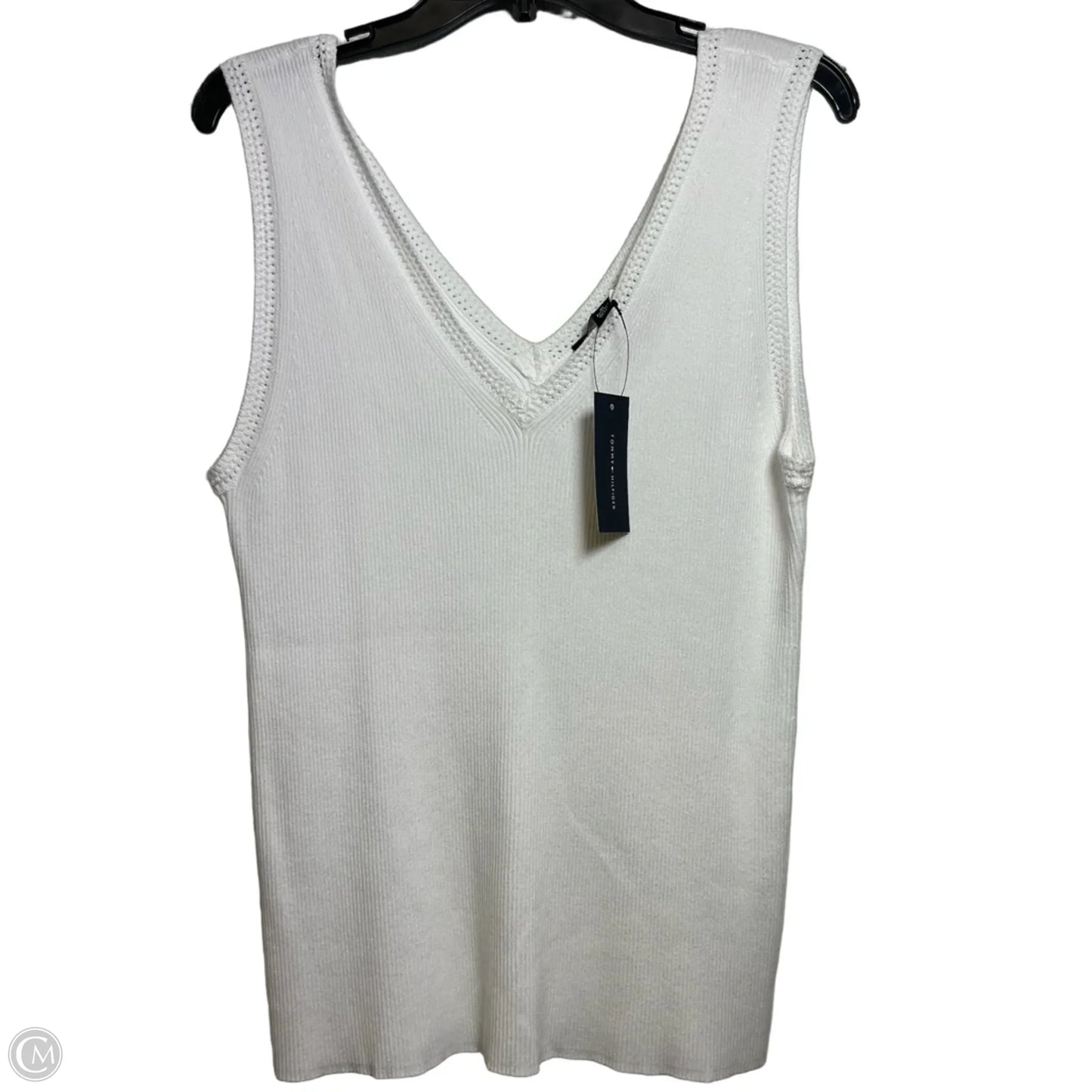 Top Sleeveless By Tommy Hilfiger In White, Size: Xl