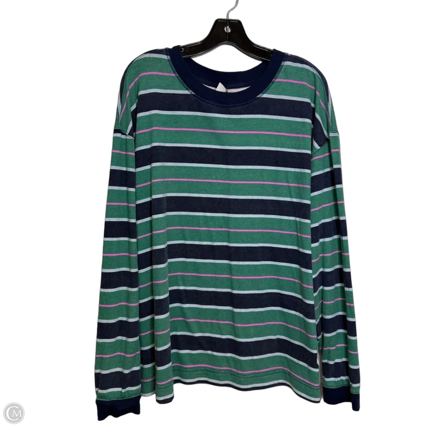 Top Long Sleeve By Free People In Striped Pattern, Size: L
