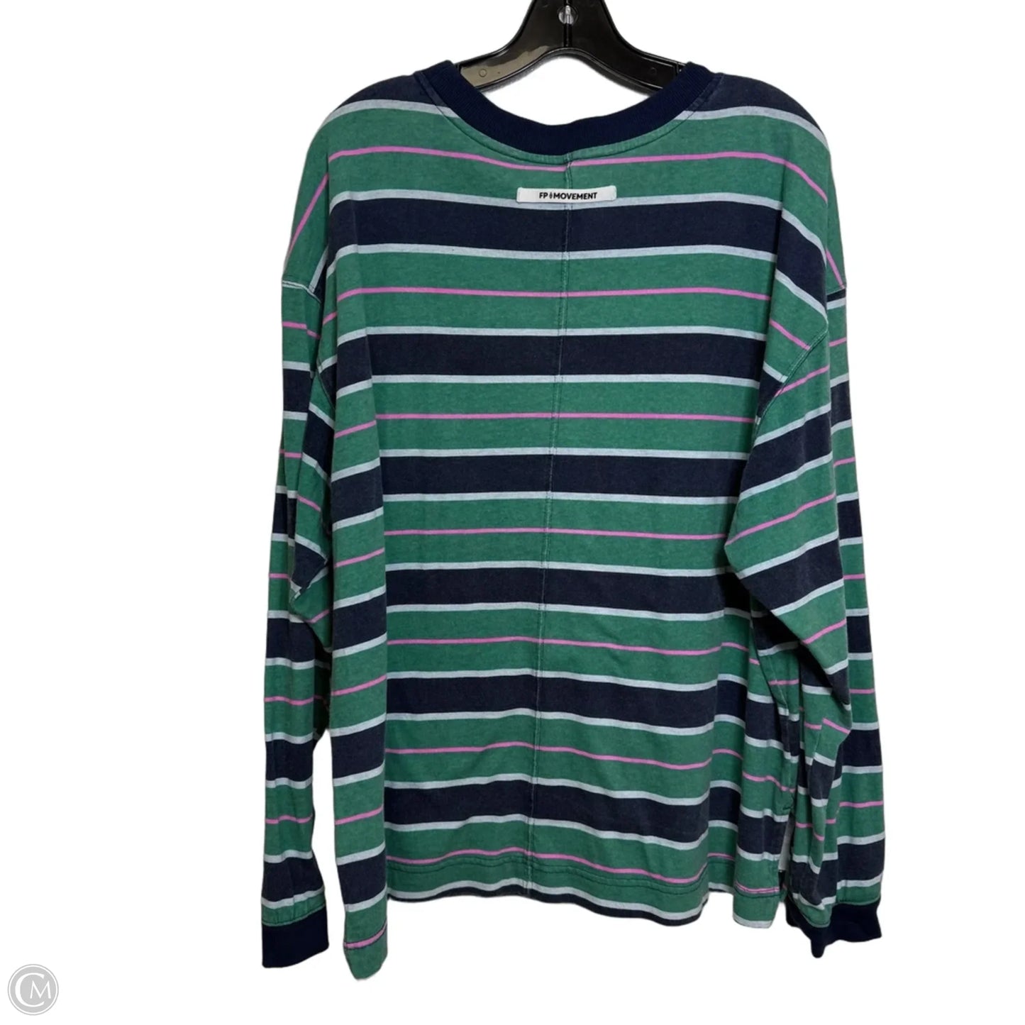 Top Long Sleeve By Free People In Striped Pattern, Size: L