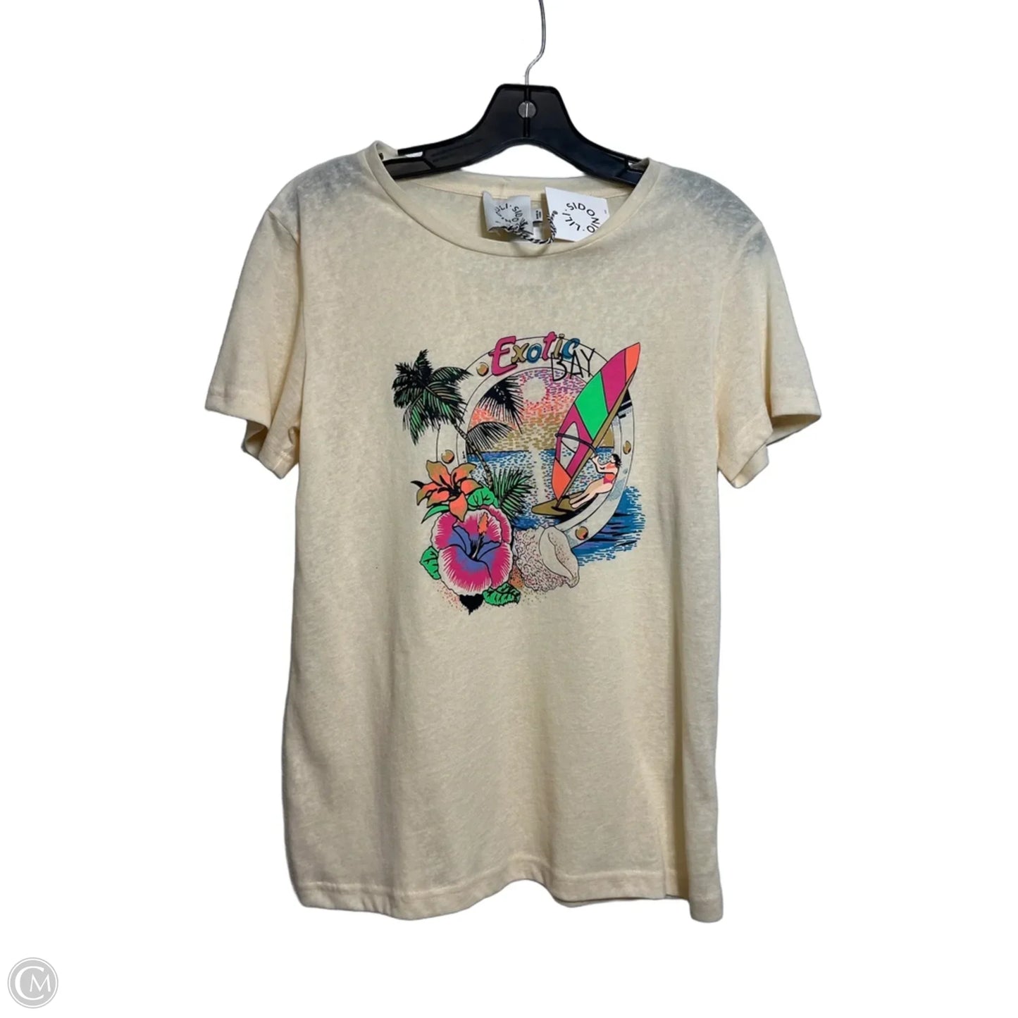 Top Short Sleeve Basic By Lili Sidonio In Cream, Size: M